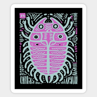 Psychedelic Trilobite Fossil Pop Art Magnet